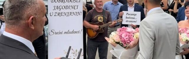 Hit svadba u Zrenjaninu o kojoj bruji Srbija: Jagodinski zet podigao letelicu i napravio šou u dvorištu