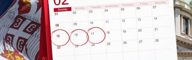 U FEBRUARU MOŽETE NA MINI-ODMOR! Neradni dani će pasti posle vikenda, a evo šta nas čeka do kraja godine!