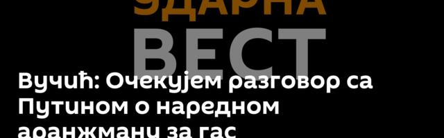Вучић: Очекујем разговор са Путином о наредном аранжману за гас