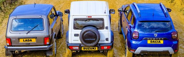 Dacia Duster vs Lada Niva vs Suzuki Jimny (VIDEO)