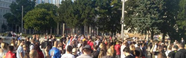 Protest podrške Srba u Beču uz parole "Ne tuci svoj narod"