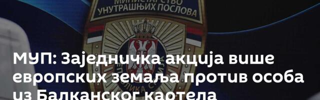 МУП: Заједничка акција више европских земаља против особа из Балканског картела