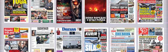 NASLOVNE STRANE SUTRAŠNJIH NOVINA: Prelistavanje štampe za petak, 13. mart 2026. godine