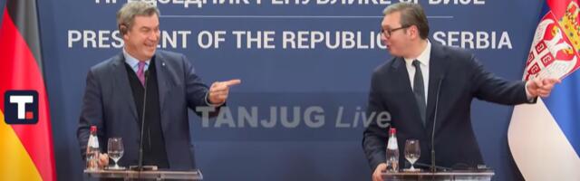 Moji ministri su lenji, meni nikad ne aplaudiraju, ali kada su čuli danas Zederove reči... Vučić nasmejao premijera Bavarske i novinare!