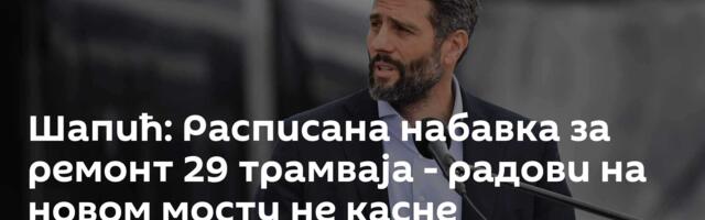 Шапић: Расписана набавка за ремонт 29 трамваја - радови на новом мосту не касне