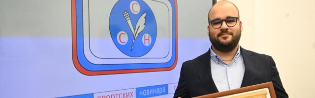 Sportalov laureat: Nikola Trbojević je najbolji mladi novinar u Srbiji