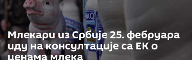 Млекари из Србије 25. фебруара иду на консултације са ЕК о ценама млека