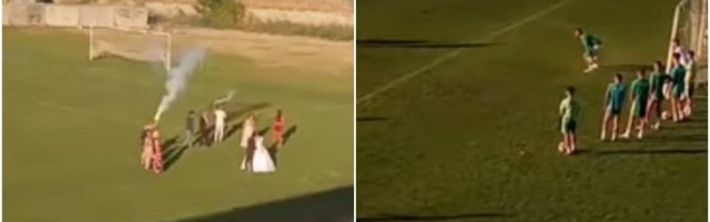 Fudbalski sudija vatreni navijač: Oženio se na treningu tima (VIDEO)