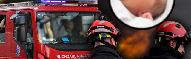 HOROR! BEBA NASTRADALA U POŽARU NA JUGU SRBIJE! Vatrogasci uspeli da spasu majku i troje dece iz kuće! (VIDEO)