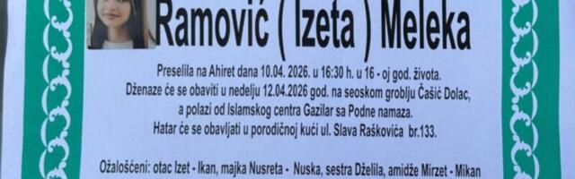 U nedjelju dženaza Meleki Ramović: Posljednji ispraćaj sa Gazilara prema Čašić Dolcu