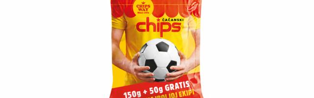 Za velike utakmice treba više: Čačanski čips 150g + 50g gratis!