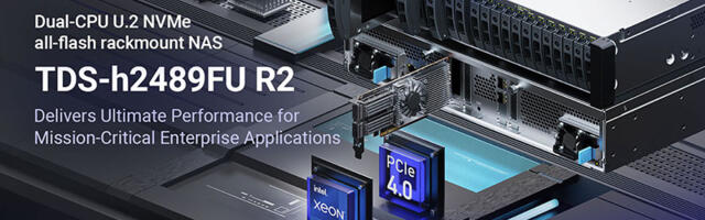 QNAP predstavio TDS-h2489FU R2: Vodeći dvoprocesorski U.2 NVMe All-Flash NAS sa 24 slota