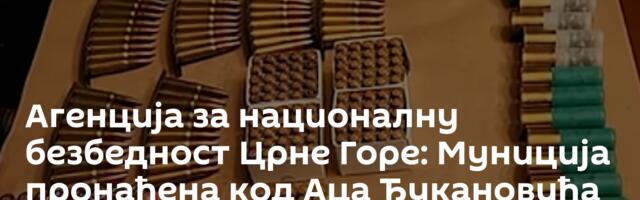 Агенција за националну безбедност Црне Горе: Муниција пронађена код Аца Ђукановића није наша