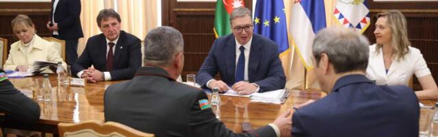 VUČIĆ SA MINISTROM ODBRANE AZERBEJDŽANA: Važan sastanak u Predsedništvu