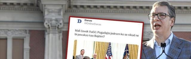 Šta ovi ljudi pišu? Tajkunski Danas bi da se Vučić povuče kao Bajden: Za početak bi mogli samo da uporede Vučićevu i bilo čiju podršku u narodu! (FOTO)