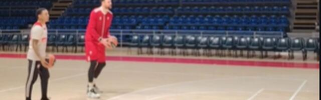 Interesantno takmičenje na kraju treninga Zvezde - Motiejunas ili Jago?