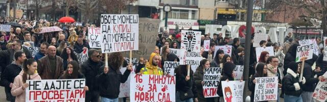 Još jedna protestna šetnja studenata sutra u Leskovcu