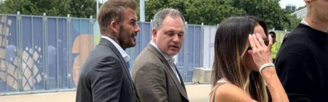 Ekskluzivno: Bekam sa ženom stigao na polufinale Francuska - Španija, Viktorija skrivala lice, on ispao šmeker