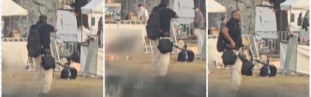 (UZNEMIRUJUĆE) TERORISTA PUCA SA MOSTA, A ONDA SILAZI MEĐU ŠATORE I PUCA U CIVILE: Pojavila se dva nova snimka! Evo kako je sve do izgledalo sa zemlje i drona