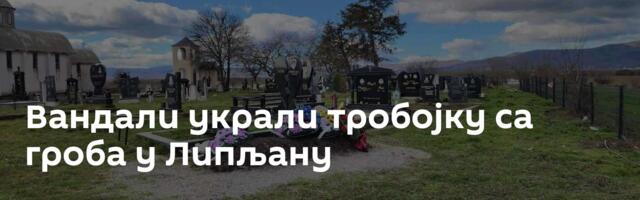 Вандали украли тробојку са гроба у Липљану