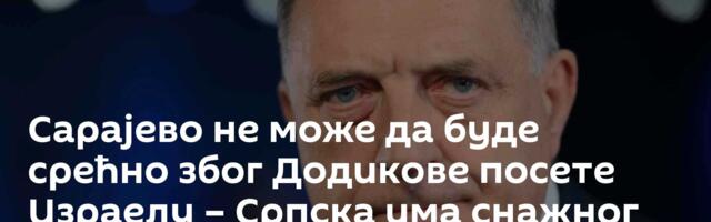 Сарајево не може да буде срећно због Додикове посете Израелу – Српска има снажног савезника