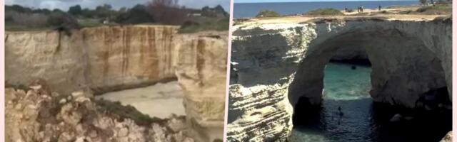 ČUVENI ITALIJANSKI "LUK ZALJUBLJENIH" SE SRUŠIO U MORE NA DAN ZALJUBLJENIH Kamena struktura nestala preko noći! Evo šta je uzrok (VIDEO)