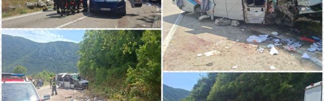 U SMRSKANOM KOMBIJU BILI SRBI KOJI SU SE VRAĆALI SA OSTROGA Novi detalji jezive nesreće kod Nikšića: 5 osoba na intenzivnoj, dete reanimirano