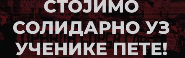 „Stojimo solidarno uz učenike Pete“: Danas najavljena šetnja podrške od Prve beogradske gimnazije