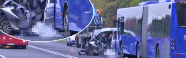 Prve slike horora kod Umke: Vozač poginuo povređeno osmoro