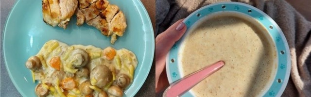 KUVAMO SA MAMOM: Šampinjoni i povrće u sosu + voćni jogurt za bebu (RECEPT)