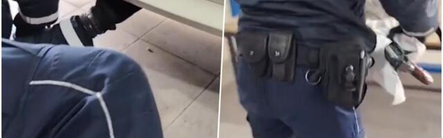 POGLEDAJTE SNIMAK DRAME NA BATROVCIMA, POLICIJA ZAUSTAVILA BMW Vozač ništa nije prijavio, ali je deo ispod tablica bio sumnjiv! Provukli ruku, pa se PRENERAZILI