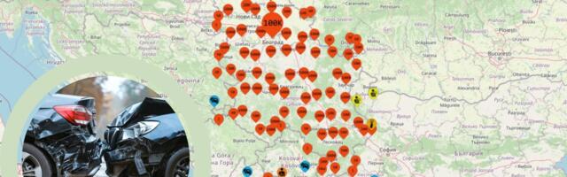 Bojan je napravio mapu svih saobraćajnih nezgoda u Srbiji – i internet je „eksplodirao“