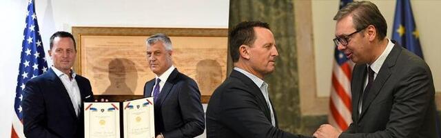 ZASLUŽNI GRAĐANIN SRBIJE  I Vučić i Tači odlikovali Grenela