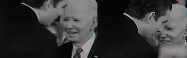 MISTERIJA KONAČNO RAZJAŠNJENA: Otkriveno šta je Baron Tramp šapnuo Bajdenu na inauguraciji svog oca! (VIDEO)