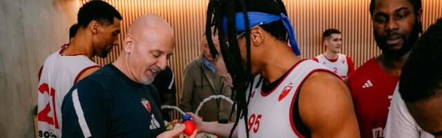 Kucali se jajima Moneke, Batler, Kalina... Zavirite iza kulisa proslave Uskrsa u KK Zvezda (FOTO/VIDEO)