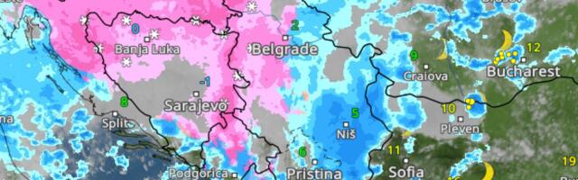 RADARSKI SNIMCI KRETANJA SNEGA U SRBIJI ZA VIKEND Evo kada će početi da pada i gde, ovo je satnica (VIDEO)