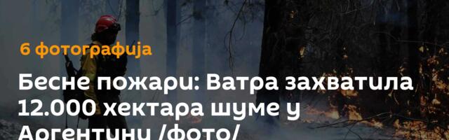 Бесне пожари: Ватра захватила 12.000 хектара шуме у Аргентини /фото/