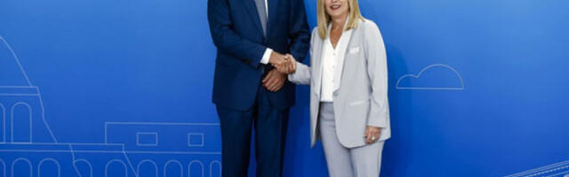 Мелони са Мерцом о Украјини