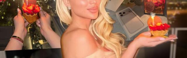 MILICA KEMEZ U DUBAIJU PROSLAVILA ROĐENDAN: Dobila poklon od 200.000 dinara, ponosno dubala svećicu tortici (FOTO)