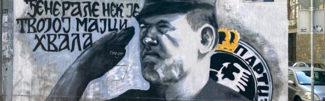 Mural Ratku Mladiću: Tresla se gora, ostao u Njegoševoj
