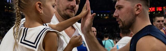 Jokić sa ćerkicom prišao Dončiću: Reakcija Ognjene je hit (VIDEO)