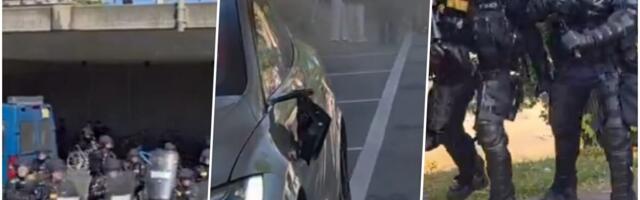 PAKAO U ŽENEVI, SVE GORI UOČI SAMITA G7! Opšti haos na ulicama, krvava karikatura američkog predsednika na začelju kolone besnih demonstranata! (FOTO/VIDEO)
