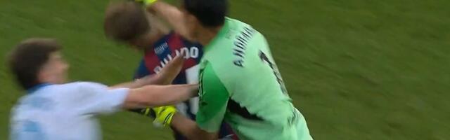 Srbin s klupe gledao brutalnu tuču u drugoj ligi Španije: Golmanu pao mrak na oči, pa pesnicom udario rivala