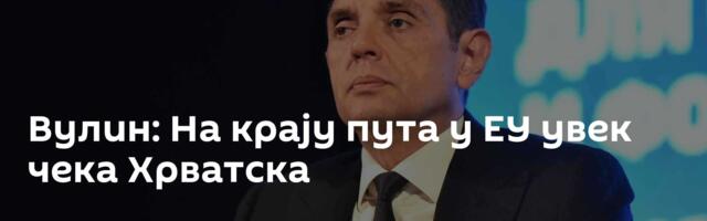 Вулин: На крају пута у ЕУ увек чека Хрватска