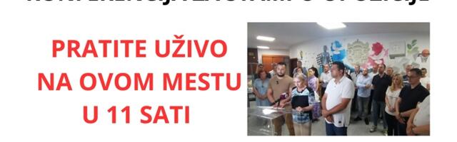 PRATITE UŽIVO NA OVOM MESTU - obraćanje predstavnika čačanske opozicije