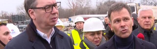 VUČIĆ NA STAROM SAJMIŠTU: Obilazi radove na Novom savskom mostu