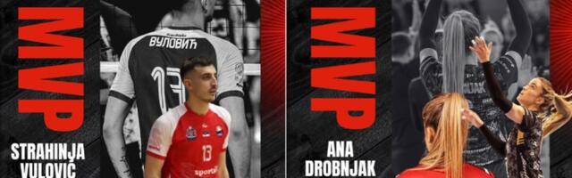 U martu su bili najbolji Vulović i Drobnjak! Odbojkaš Karađorđa i odbojkašica TENT-a obeležili mesec u Superligi
