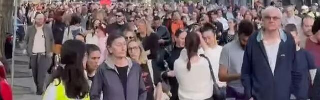 Završen protest studenata i građana, RTS vest o incidentima objavio u 18. minutu Dnevnika
