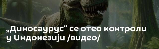 „Диносаурус“ се отео контроли у Индонезији /видео/