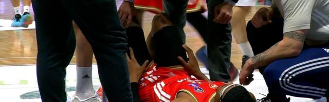 Uh, veliki peh za Zvezdu: Povredio se Moneke, uhvatio za koleno, pa morao van terena!